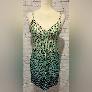 Guess Green and teal animal print dress size small